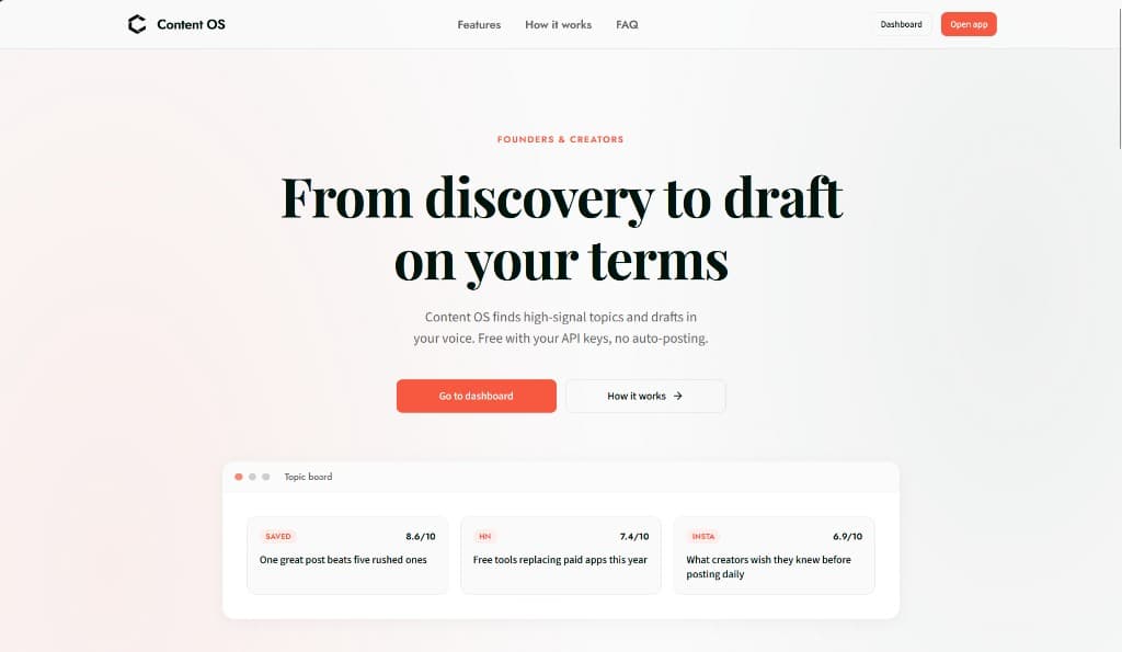 Content OS project preview